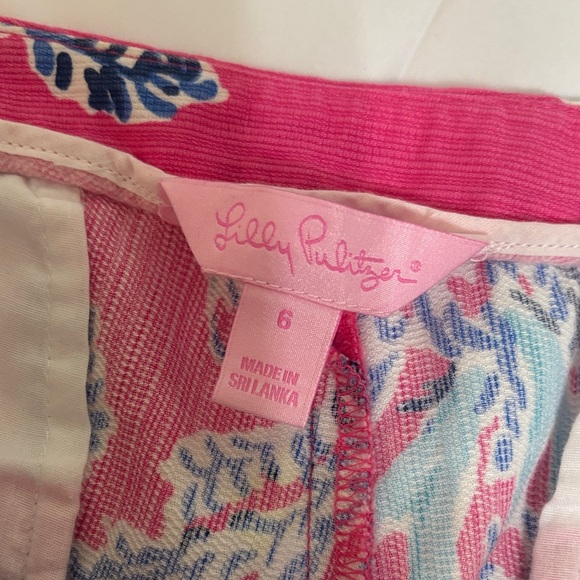 Lilly Pulitzer Adie shorts I Pink Samba print size 6 - Picture 5 of 6